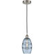 Edison Vaz 1 Light 5.88 inch Brushed Satin Nickel Cord Hung Mini Pendant Ceiling Light