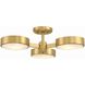 Orson 3 Light 22.5 inch Modern Gold Semi Flush Ceiling Light