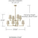 Mira 8 Light 37.5 inch Matte Brass Chandelier Ceiling Light