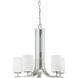 Pendenza 5 Light 23.5 inch Brushed Nickel Chandelier Ceiling Light