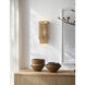 Eco Collection - Milos Family 1 Light 6.5 inch Matte Black and Natural ADA Wall Sconce Wall Light, EVOLV