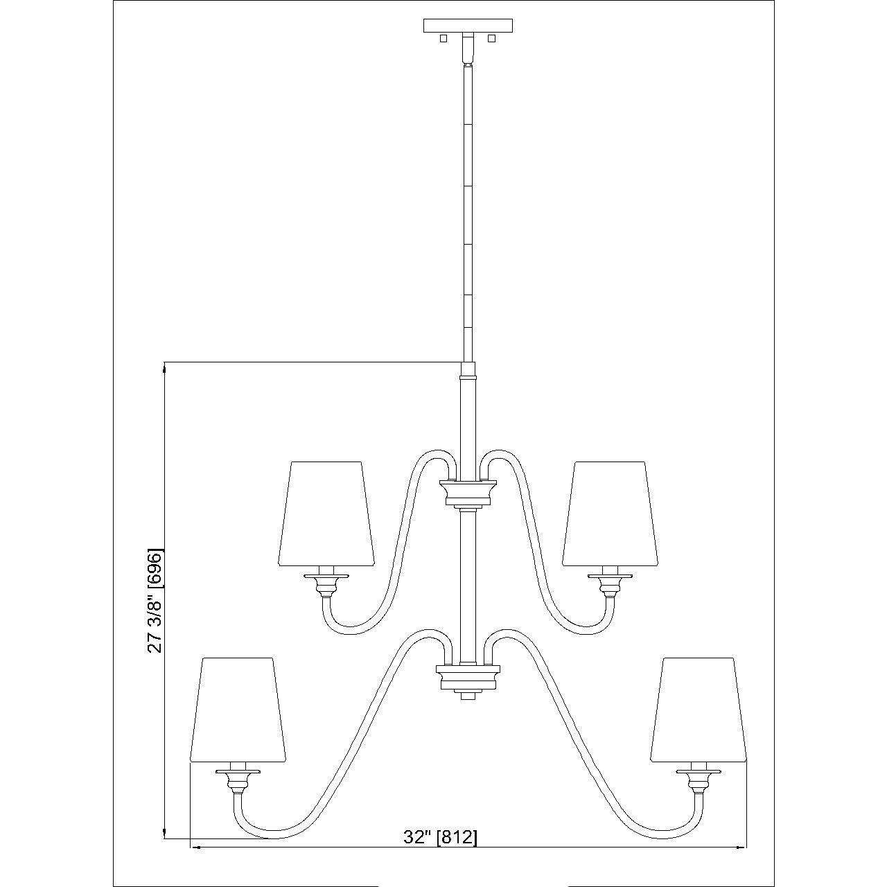Gianna 9 Light 32 inch Matte Black Chandelier Ceiling Light