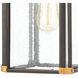 Gettysburg 1 Light 14 inch Matte Black with Brushed Brass Outdoor Sconce