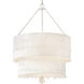 Lisa McDennon Baya 9 Light 30 inch Textured Plaster Chandelier Ceiling Light, Multi Tier