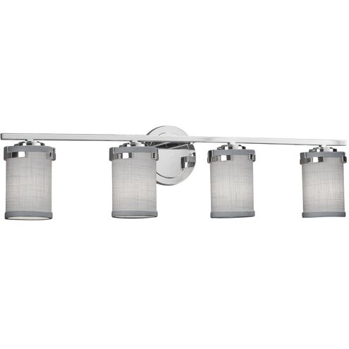 Textile 4 Light 31.5 inch Polished Chrome Bath Vanity Light Wall Light, Atlas Family, Choices