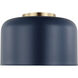 Malone 1 Light 10.75 inch Navy Ceiling Flush Mount Ceiling Light