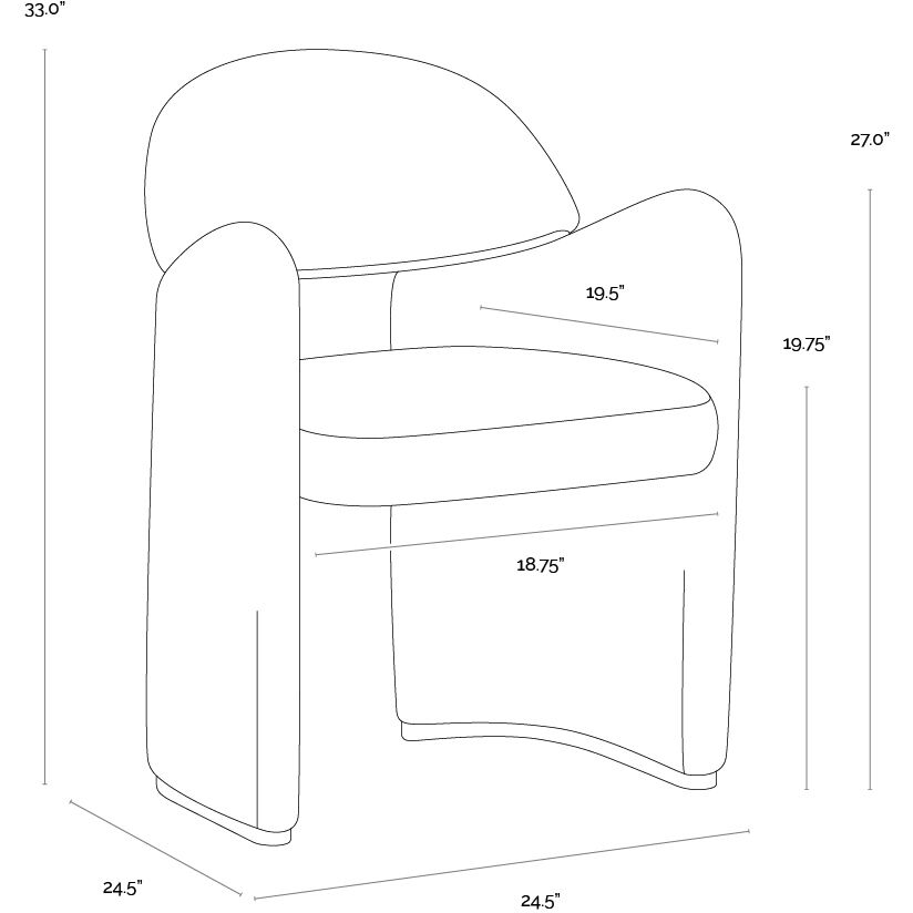 Snowden Noah Ecru Dining Armchair