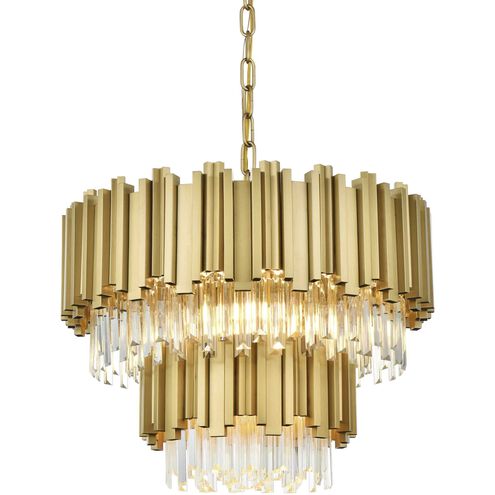Willow 8 Light 24 inch Satin Gold Chandelier Ceiling Light