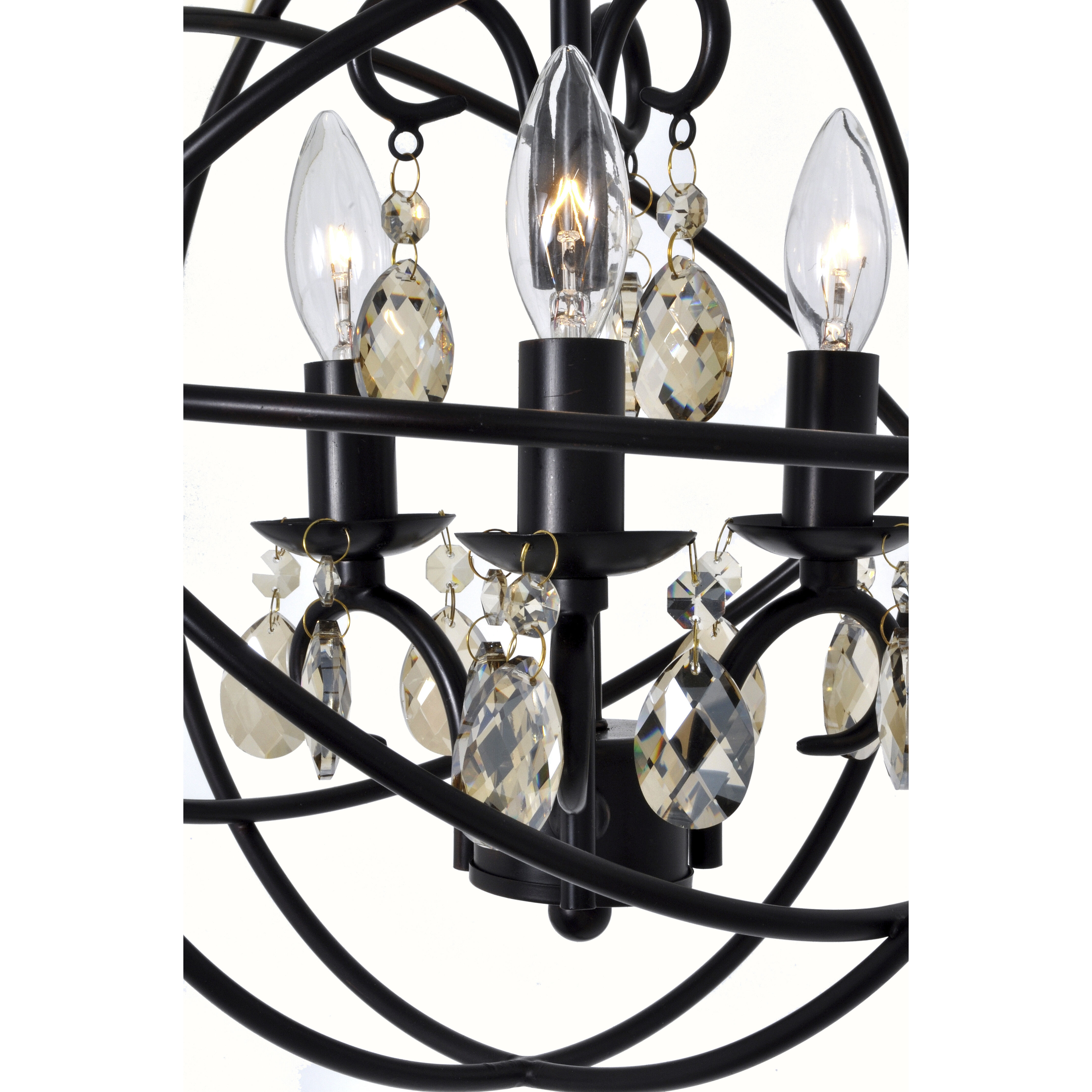 Orbit 3 Light 12 inch Oil Rubbed Bronze Chandelier Ceiling Light in Candelabra
