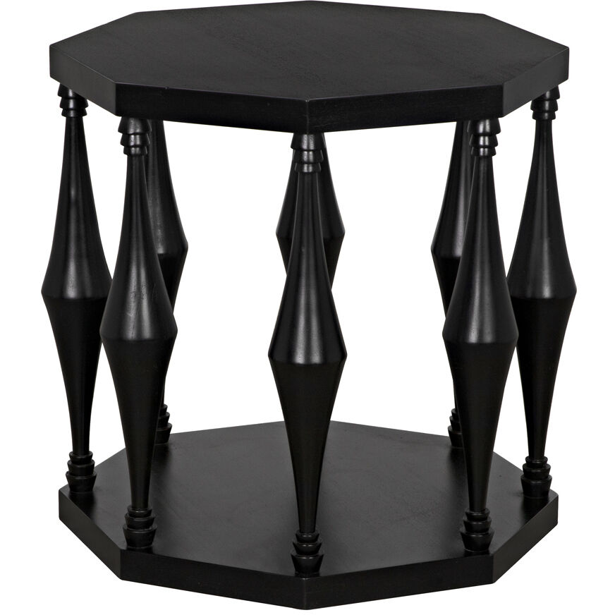Marceo 26 X 26 inch Hand Rubbed Black Side Table