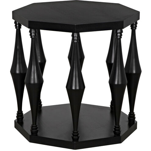 Marceo 26 X 26 inch Hand Rubbed Black Side Table