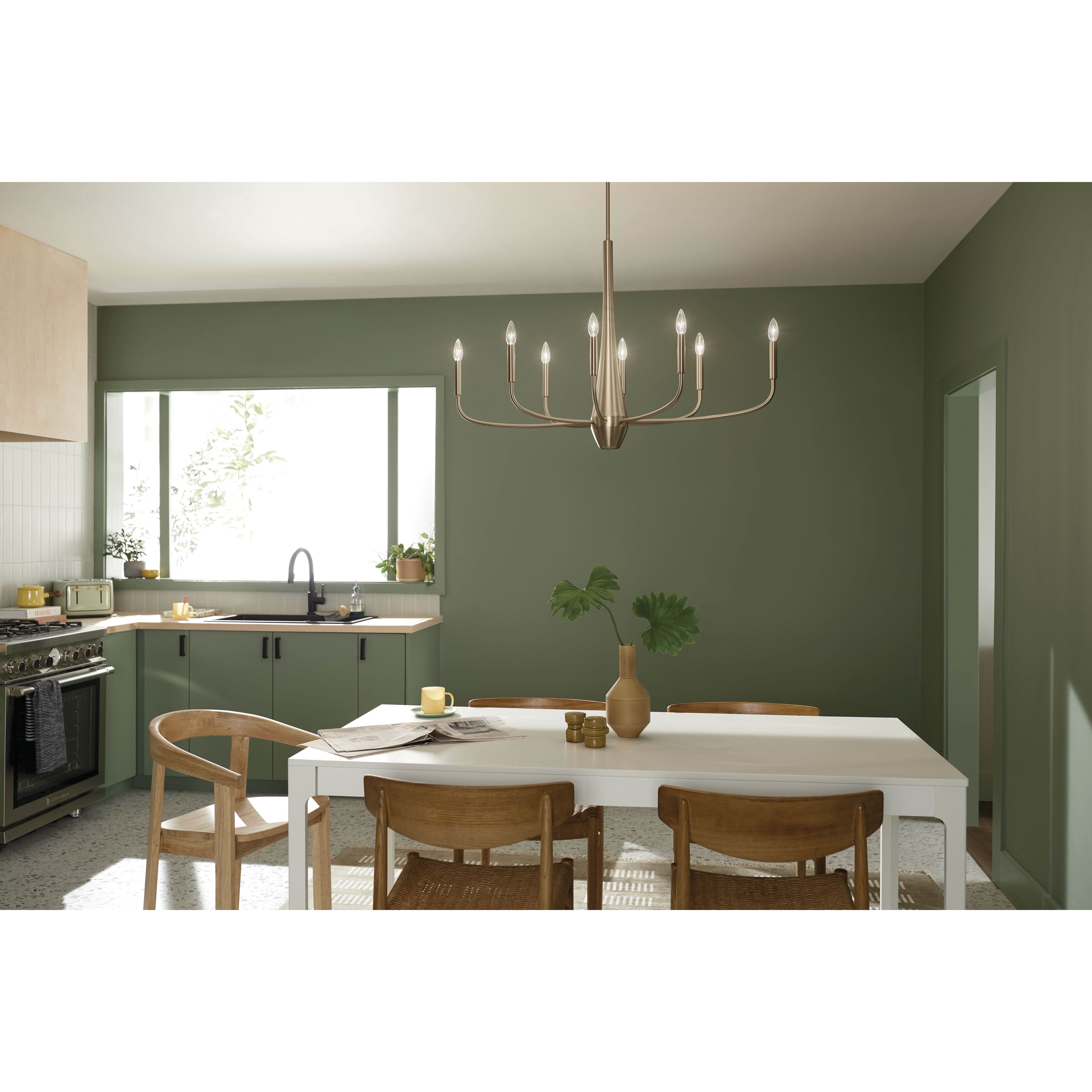 Deela LED 18.5 inch Champagne Bronze Oval Chandelier Ceiling Light