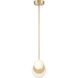 Zill LED 6.25 inch Lily Gold Pendant Ceiling Light