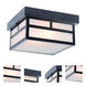Artisan 2 Light 10 inch Matte Black Exterior Flushmount