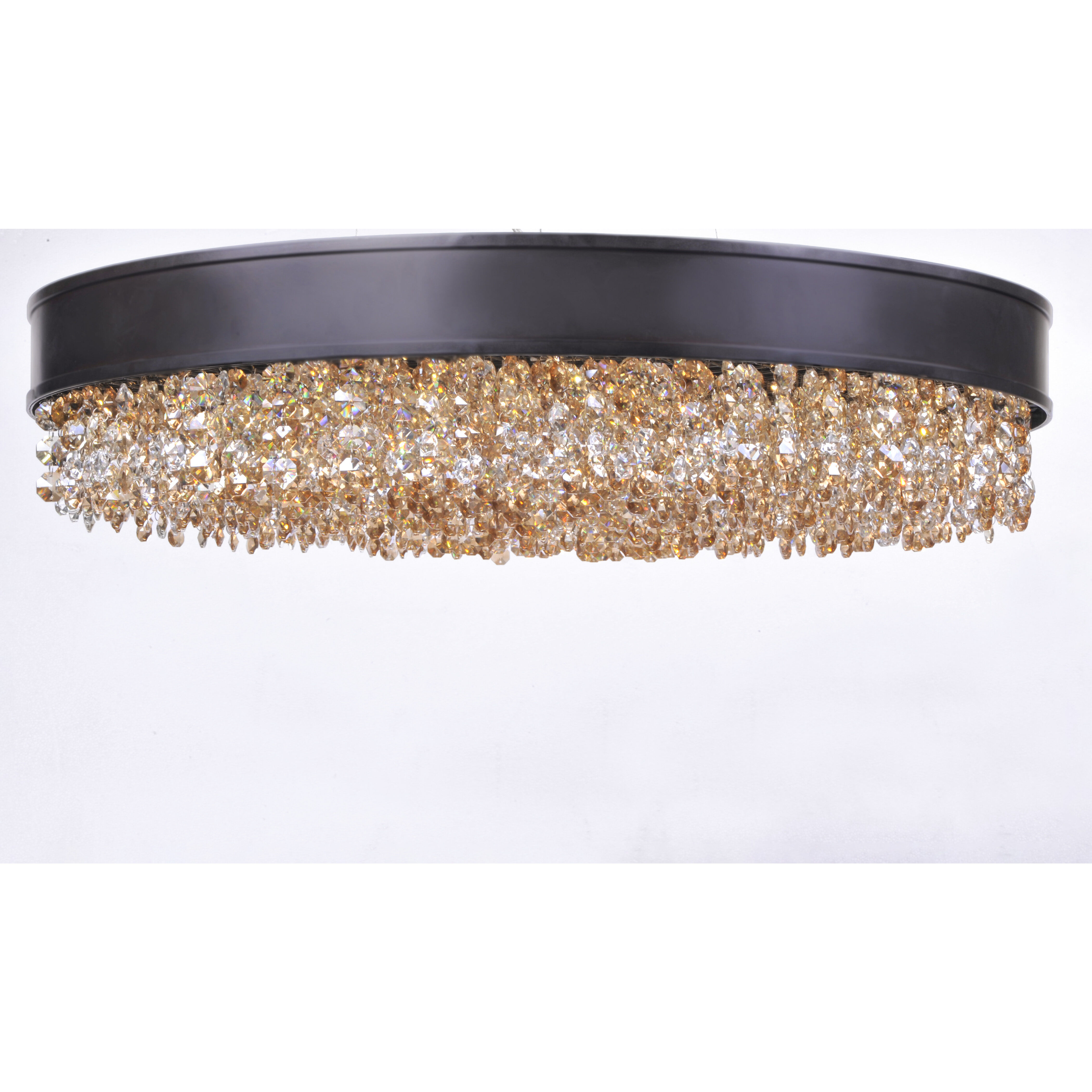 Mystic Single Pendant Ceiling Light in Bronze, Scotch Crystal