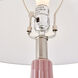 Abbey Lane 30 inch 150.00 watt Pink with Clear Table Lamp Portable Light in Incandescent, 3-Way