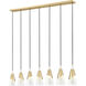 Aimie Linear Chandelier Ceiling Light in Modern Gold