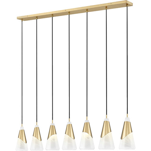 Aimie Linear Chandelier Ceiling Light in Modern Gold
