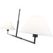 Leila 2 Light 12 inch Matte Black Chandelier Ceiling Light