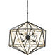 Marcia 10 Light 30 inch Matte Black and French Gold Pendant Ceiling Light