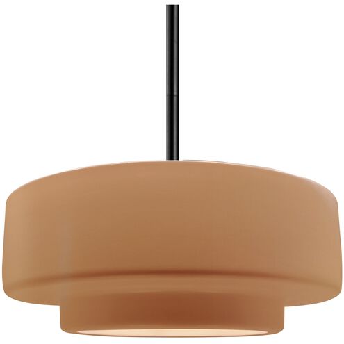 Radiance LED 14.5 inch Adobe and Matte Black Pendant Ceiling Light