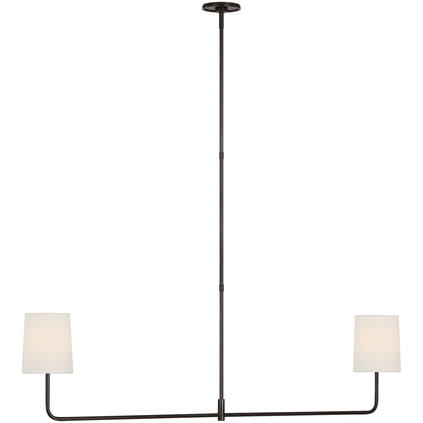 Barbara Barry Go Lightly LED 54 inch Bronze Linear Chandelier Ceiling Light