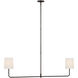 Barbara Barry Go Lightly LED 54 inch Bronze Linear Chandelier Ceiling Light