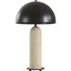 Tanaka 27.75 inch 60 watt Travertine and Dark Bronze Indoor Outdoor Table Lamp Portable Light