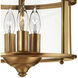 Gentry 3 Light 11.5 inch Heirloom Brass Indoor Flush Mount Ceiling Light