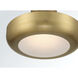 Macey LED 16 inch Antique Brass Semi-Flush Mount Ceiling Light