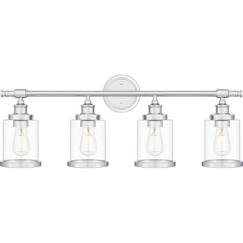 Dixie 4 Light 32 inch Polished Chrome Bath Light Wall Light