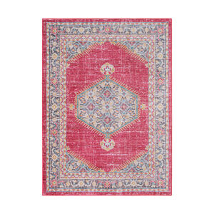 Germili 67 X 47 inch Pink and Purple Area Rug, Polyester