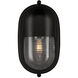 Maritime 1 Light 8.5 inch Matte Black Outdoor Wall Sconce