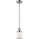 Franklin Restoration Canton 1 Light 6.5 inch Polished Nickel Mini Pendant Ceiling Light in Incandescent, Matte White, Franklin Restoration