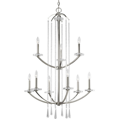 Nisse 9 Light 28 inch Polished Nickel Chandelier Ceiling Light