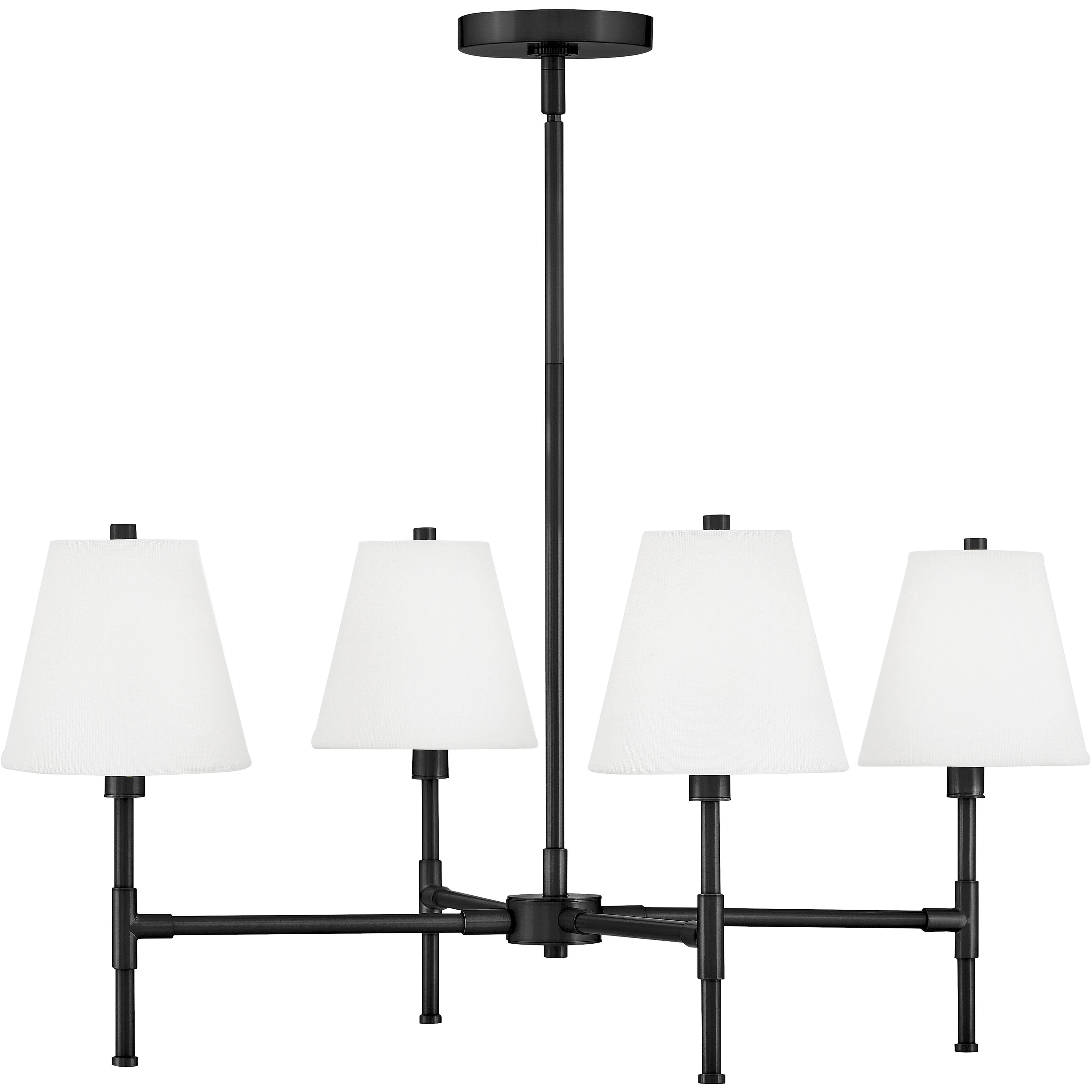 Beale 4 Light 28 inch Black Chandelier Ceiling Light