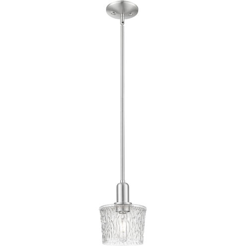Arcadia Niagara 1 Light 6.5 inch Brushed Satin Nickel Mini Pendant Ceiling Light