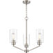 Beverlly 3 Light 21 inch Brushed Nickel Chandelier Ceiling Light