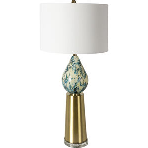 Rosanna 35 inch 100 watt Multi-Colored and Brass Table Lamp Portable Light