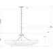 Belle 3 Light 36 inch Gold Leaf Chandelier Ceiling Light, Bunny Williams Collection