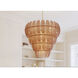Marclaire 15 Light 32.75 inch Legacy Brass Pendant Ceiling Light in Brown Textured Handmade Glass