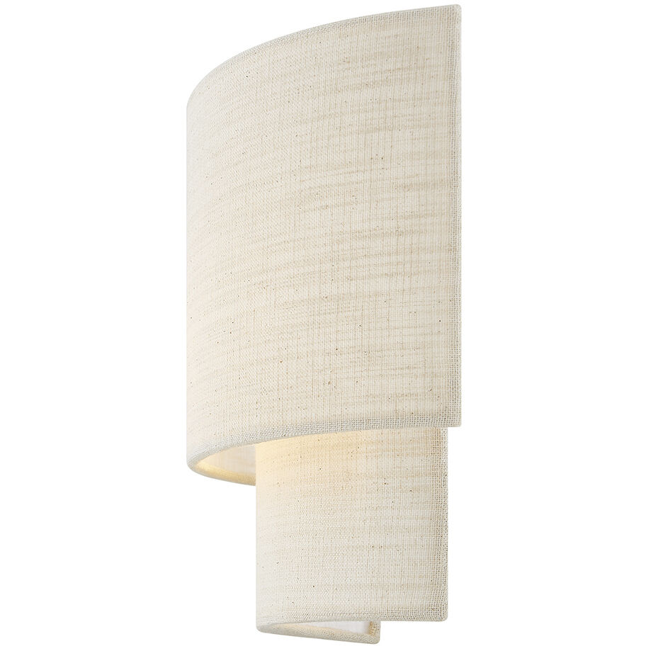 Textile Collection 1 Light 14 inch Cream and White ADA Wall Sconce Wall Light
