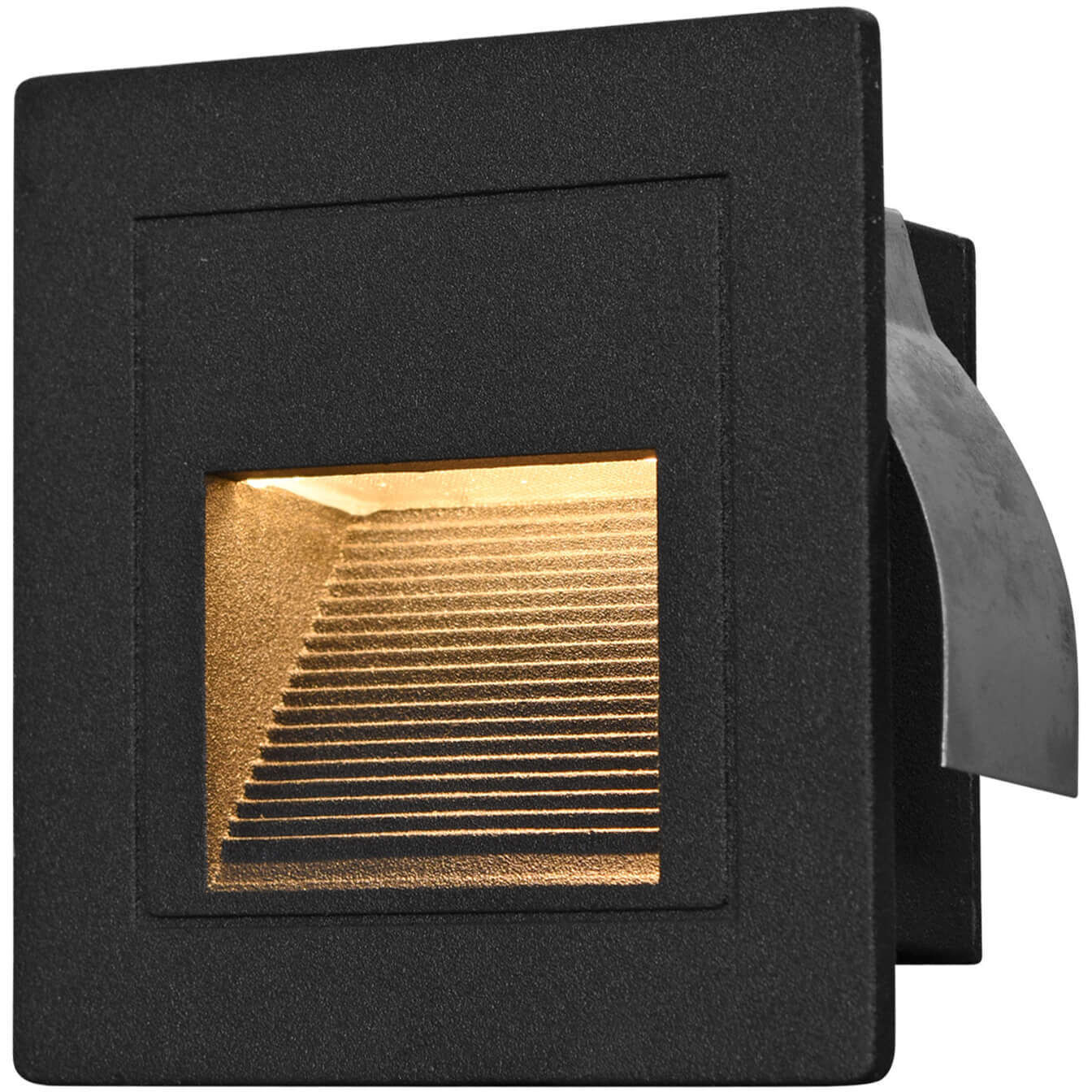 Modern 12 1 watt Matte Black Outdoor Steps Light