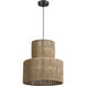 Corsair 1 Light 16 inch Natural with Bronze Pendant Ceiling Light