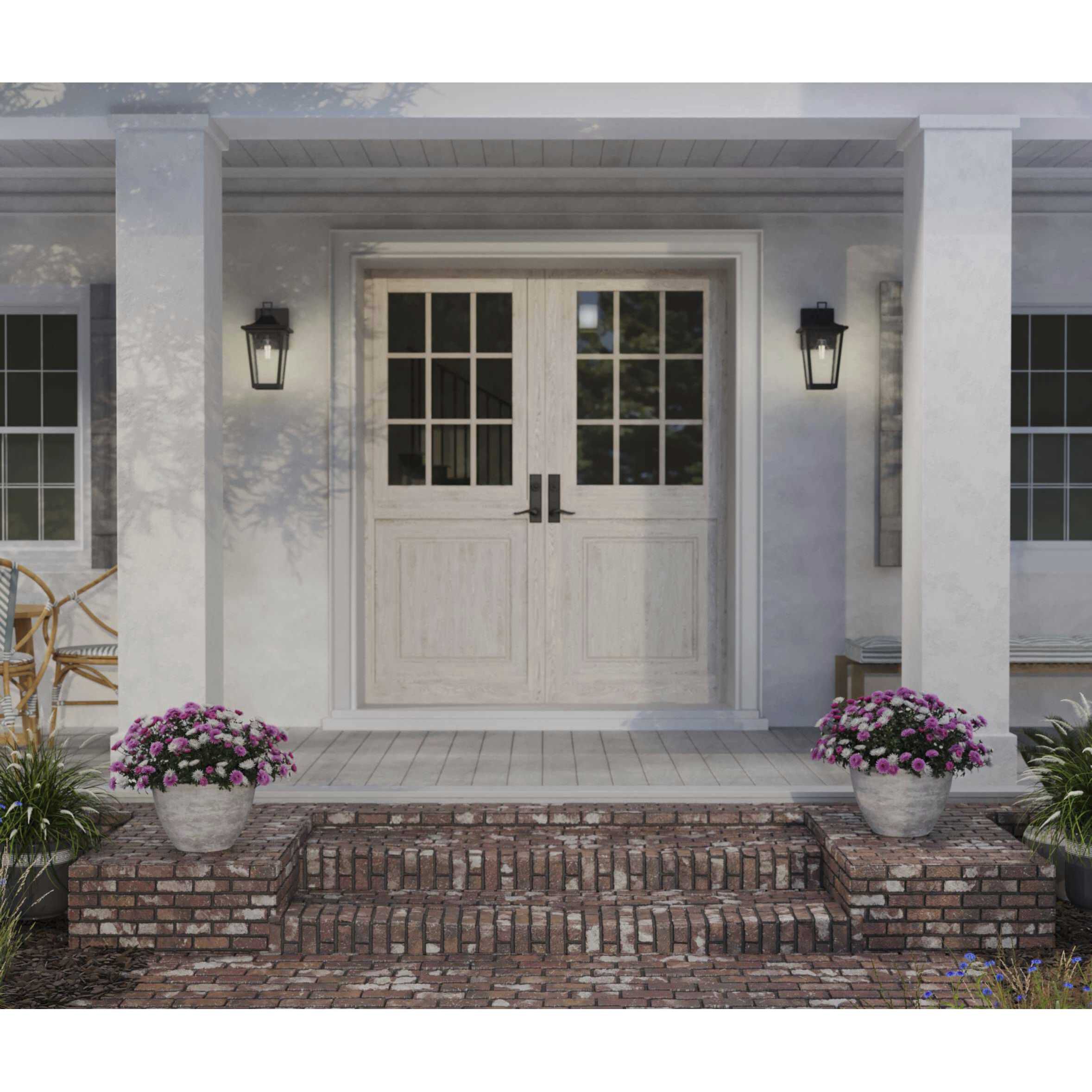 Padgett 1 Light 11 inch Textured Black Outdoor Wall Lantern