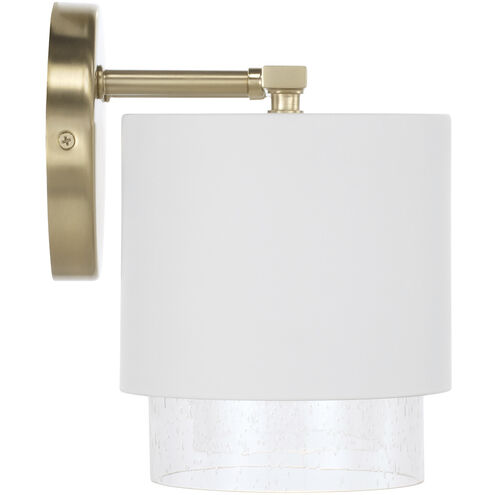 Weller 4 Light 33.5 inch Matte Brass and White Vanity Light Wall Light