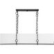 Abbott 8 Light 44 inch Matte Black Linear Chandelier Ceiling Light