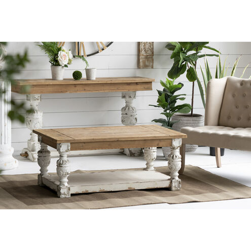 Alcott 47.2 X 27.6 inch White/Natural Coffee Table
