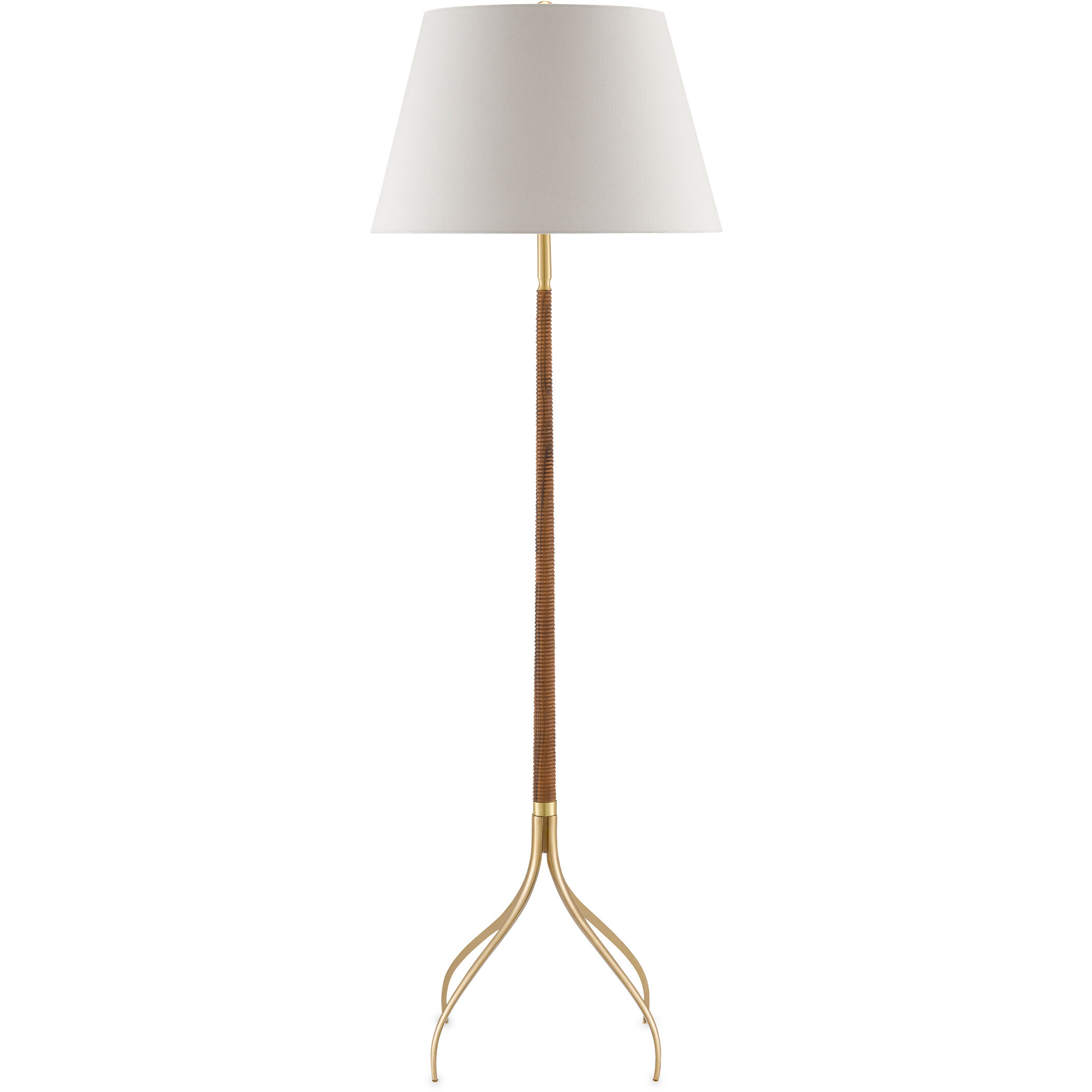 Circus 66.5 inch 150 watt Natural/Brushed Brass Floor Lamp Portable Light