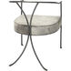 Kai Grey Hide & Black Hand Forged Iron Chair